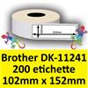 Brother Etichette per Brother DK-11241 102 mm x 152 mm 200et