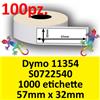 Dymo Etichette per Dymo 11354 S0722540 57x32mm 1000et (min 100pz) Permanente