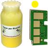 TecnoCartuccia.it Kit Ricarica Toner per Samsung CLT-Y504S SU502A Giallo 1.800 Pagine con Chip