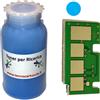 TecnoCartuccia.it Kit Ricarica Toner per Samsung CLT-C506L SU038A Ciano 3.500 Pagine con Chip
