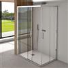 CSA Box Doccia Box Doccia Altea A.2FS 100x80 Apertura Porta Scorrevole ALTEZZA SU MISURA - Cristallo : Cristallo Stampato C - Profilo : Argento Lucido