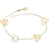 Gioielleria Lucchese Oro Bracciale donna in oro giallo farfalle 803321733399