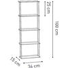 KRIPTONITE libreria da parete KROSSING 34 x H 100 cm - 0514BZ