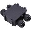 V-TAC SCATOLA DI DERIVAZIONE A 4 INGRESSI CON MORSETTI IP68 NERO VT-871-LED5982