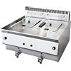 Attrezzature Professionali Friggitrice a Gas da banco FT13+13G Vasca Doppia 13 + 13 Lt