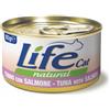 LIFE CAT NATURAL TONNO E SALMONE GR. 85