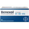 BAYER SpA Benexol, Trattamento Per Carenza Di Vitamine Gruppo B, A Base Di Vitamina B1, B6, B12, 20 Compresse Gastroresistenti