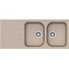 SCHOCK lavello con 2 vasche e gocciolatoio reversibile LITHOS D200 - LITD200A58N