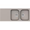 SCHOCK lavello con 2 vasche e gocciolatoio reversibile LITHOS D200 - LITD200A42N