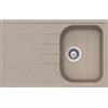 SCHOCK lavello con vasca e gocciolatoio reversibile LITHOS D100S - LITD100SA58