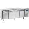 CoolHead Tavolo Refrigerato Ventilato per Gastronomia 4 Porte - Profondità Cm 70 - Capacità Lt 570