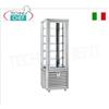 Vetrina Refrigerata Pasticceria 1 Porta, 4 lati espositivi, 6 ripiani rotanti, Linea CURVE