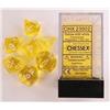 Chessex Set 7 dadi poliedrici Translucent (giallo) CHX23002