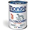 MONGE MONOPROTEICO CANE ADULTO UMIDO 400 G SOLO TACCHINO