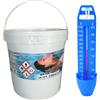 WATER LINE WATER TRIPLEX Secchio 10 kg - Pastiglie Multiazione per Piscina (Clorante, Flocculante, Antialghe) + Termometro Omaggio
