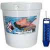 WATER LINE WATER CLOR 90% Secchio 10 kg - Tricloro in Pastiglie da 200 grammi per Trattamenti di Mantenimento + Termometro Omaggio