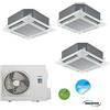 CLIMATIZZATORE TRIAL CASSETTA 4 VIE 12+18+18 CLASSE A++A++ DC INVERTE R GAMMA 2025 GAS R-32 UNITA' ESTERNA QUADRI 36000 BTU WI FI READY