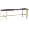 GUBI tavolino con struttura ottone TS CONSOLE 120 x 30 x H 40 cm - 10017337