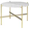 GUBI tavolino rotondo con struttura ottone TS Ø 55 x 41 cm - 10017149
