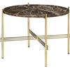 GUBI tavolino rotondo con struttura ottone TS Ø 55 x 41 cm - 10017153