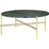GUBI tavolino rotondo con struttura ottone TS Ø 80 x 35 cm - 10017179