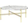 GUBI tavolino rotondo con struttura ottone TS Ø 80 x 35 cm - 10017172