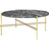 GUBI tavolino rotondo con struttura ottone TS Ø 80 x 35 cm - 10017177