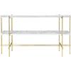GUBI tavolino con struttura ottone TS CONSOLE 120 x 30 x H 72 cm - 10017367