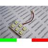 PANNELLO 6 LED SMD5050 BIANCO 6000K T10 BA9S SILURO L
