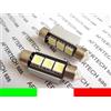 COPPIA LAMPADINE LAMPADE 3 LED SILURO 36mm NO ERRORE N4