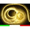 5m LED STRIP STRISCIA BIANCO CALDO CON ALIMENTATORE 12V C1F3.B1B1
