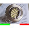 10x FARETTO LED INCASSO 120° GU10 BIANCO CALDO 3w 220v