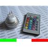 MR16 LAMPADINA FARETTO SPOT RGB CAMBIACOLORE 12V 3W CON TELECOMANDO E1A3