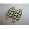 2pz LAMPADINE 6 LED SMD5050 SILURO 42mm BIANCO 6000K K3