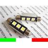 2pz LAMPADINE 3 LED SMD5050 SILURO 42mm NO ERRORE N2