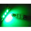 COPPIA LUCI TARGA LAMPADINE 6 LED SILURO 39mm VERDE KV