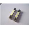 COPPIA LAMPADINE 3 LED MICRO SILURO 31mm 6mm 5000K K65