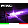 10 LED ROSA PINK 5mm 8.000mcd CABLATI 30cm CON RESISTENZA 12v CON CAVO A2B33