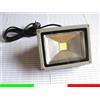 FARO LED DA ESTERNI 20w COME 160w LUCE BIANCO FREDDO FARETTO IP65 IMPERMEABILE