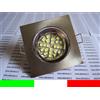 10x FARETTO LED INCASSO QUADRATO 120° GU10 BIANCO 3w 220v