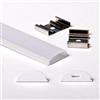 1806c PROFILO ALLUMINIO CURVABILE 1M PER STRISCE STRIP LED 1MT + COPERTURA