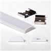 2m 1806c PROFILO ALLUMINIO CURVABILE PER STRISCE STRIP LED 2MT + COPERTURA