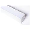 2m 5070 PROFILO RETTANGOLARE GRANDE ALLUMINIO STRISCE STRIP LED 2MT SOSPENSIONE