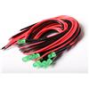 10 LED VERDI FOGGY DIFFUSED 5mm CABLATI 30cm CON RESISTENZA 12v CON CAVO A1C12
