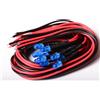 10 LED BLU FOGGY DIFFUSED 5mm CABLATI 30cm CON RESISTENZA 12v CON CAVO A1B9