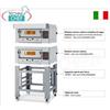 Forno pizza gas per 6 pizze da mm 300, camera da mm 610x940, - Modulare, Componibile