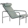 ZANOTTA chaise longue GENNI - 920-NICKELSATINATO-NERO-PELLE-SUPER-0942