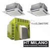 CLIMATIZZATORE DUAL CASSETTA 12+18 HT MILANO MOTOCONDENSANTE AD ACQUA DC INVERTER A++A+ POMPA DI CALORE LINEA 2026 GAS R32 WI-FI INTEGRATO