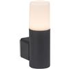 V-TAC LAMPADA DA PARETE 1 X GU10 UP ALLUMINO NERA IP54 CILINDRICA VT-7613-LED7566
