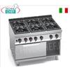 CUCINA a GAS 6 FUOCHI su FORNO a GAS GN 2 1